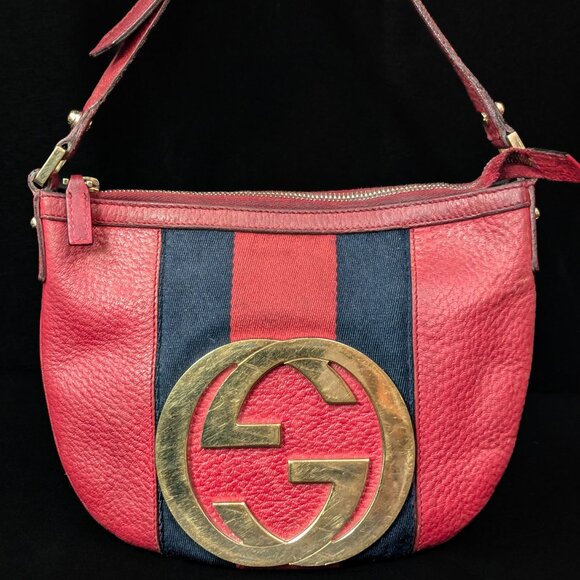 🎉PRICE DROP! 🎉. GUCCI GG Medallion Blondie Stripes Red Leather - RARE - Picture 14 of 14